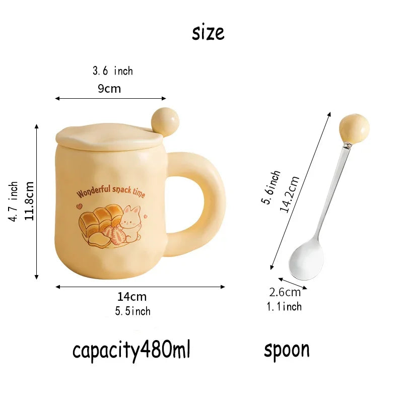 ceramic mug with spoon